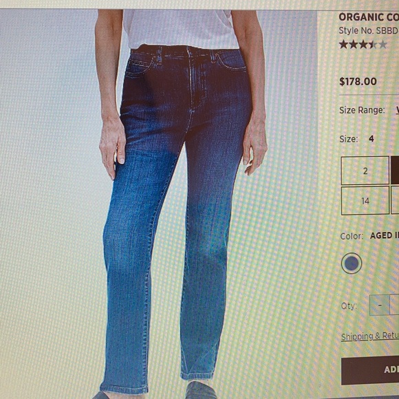 Lovely Eileen Fisher stretch straight leg jeans - Picture 11 of 12